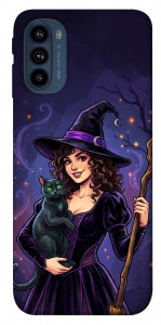 Чехол Witch and cat для Motorola Moto G41