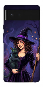 Чехол Witch and cat для Google Pixel 6