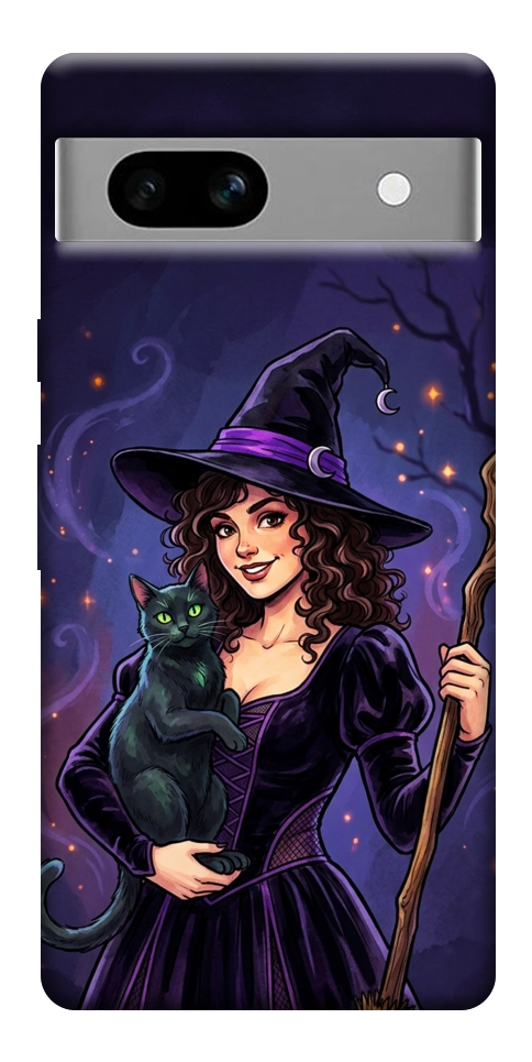 Чехол Witch and cat для Google Pixel 7A