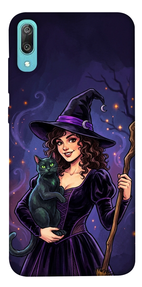 Чохол Witch and cat для Huawei Y6 Pro (2019)
