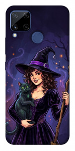 Чохол Witch and cat для Realme C15