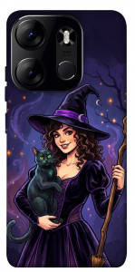 Чохол Witch and cat для Tecno Spark Go 2023