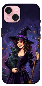 Чехол Witch and cat для iPhone 15