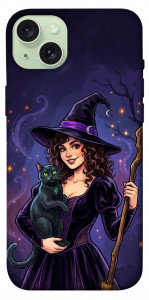 Чехол Witch and cat для iPhone 15 Plus