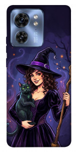 Чохол Witch and cat для Motorola Edge 40