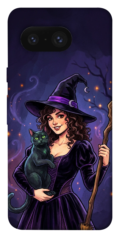 Чохол Witch and cat для Google Pixel 8