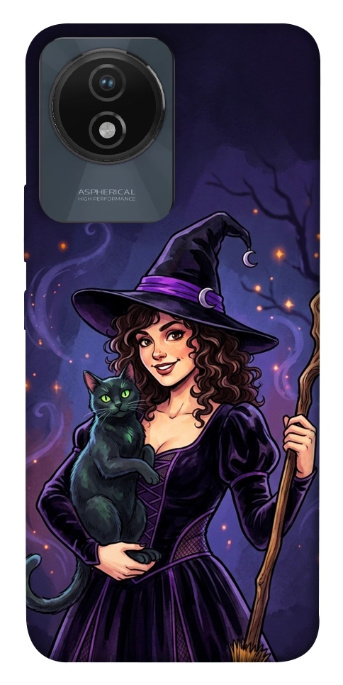 Чехол Witch and cat для Vivo Y02