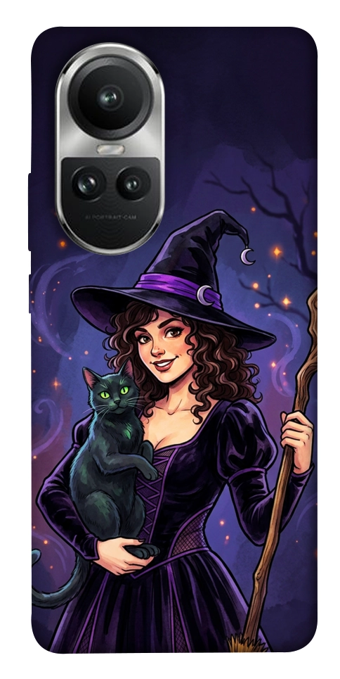 Чехол Witch and cat для Oppo Reno 10