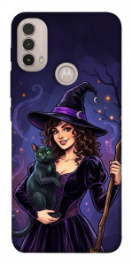 Чехол Witch and cat для Motorola Moto E30