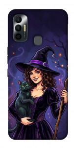 Чехол Witch and cat для TECNO Spark 7