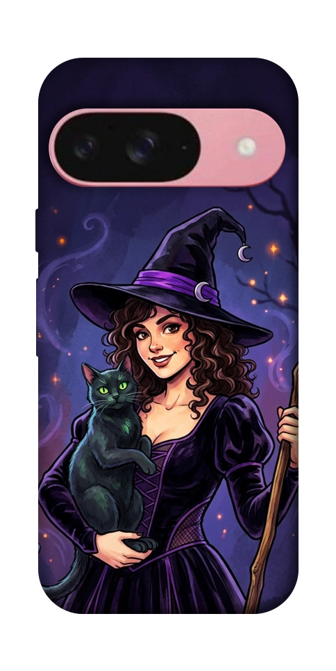 Чехол Witch and cat для Google Pixel 9