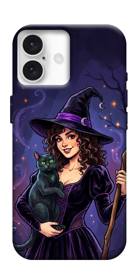 Чехол Witch and cat для iPhone 16 Plus