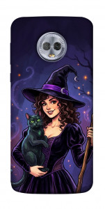 Чохол Witch and cat для Motorola Moto G6 Plus