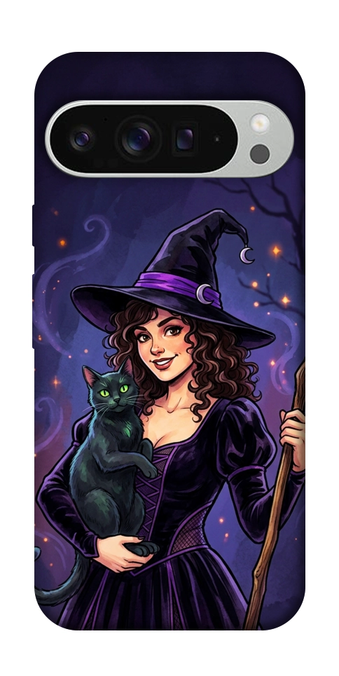 Чехол Witch and cat для Google Pixel 9 Pro XL