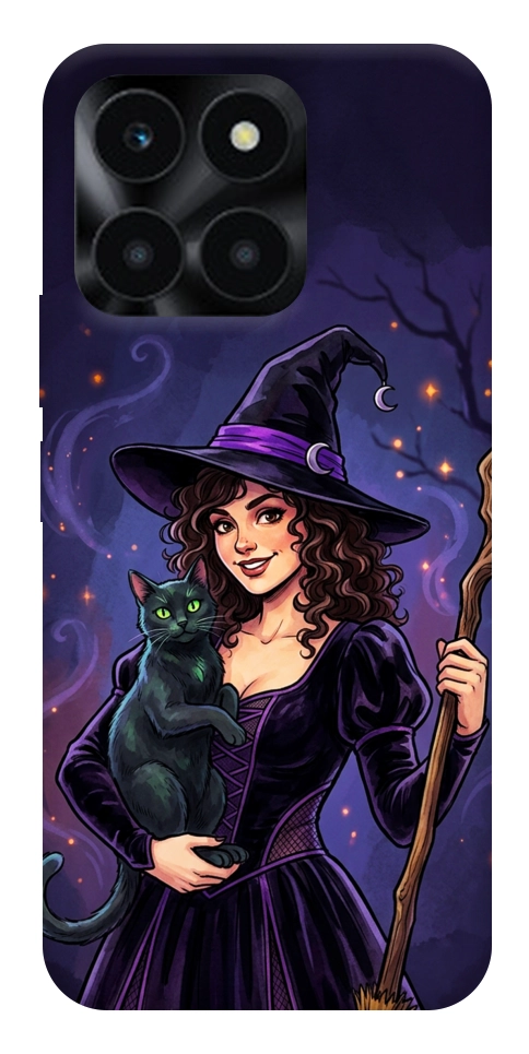 Чохол Witch and cat для Huawei Honor X6a