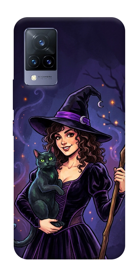 Чехол Witch and cat для Vivo V21