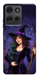 Чехол Witch and cat для Motorola Moto G75 5G