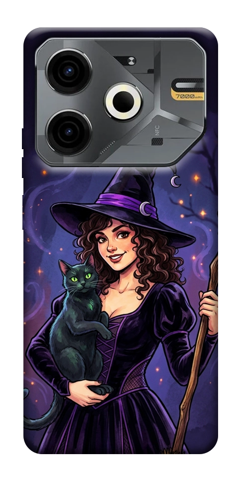 Чехол Witch and cat для TECNO Pova 6 Neo (LI6)