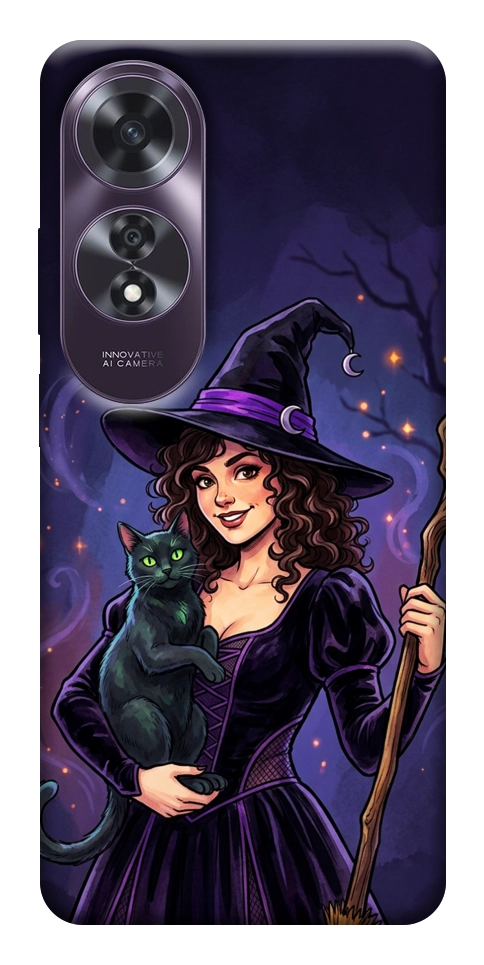 Чохол Witch and cat для Oppo A60 4G