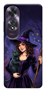 Чохол Witch and cat для Oppo A60 4G