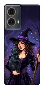 Чехол Witch and cat для Motorola Moto G85
