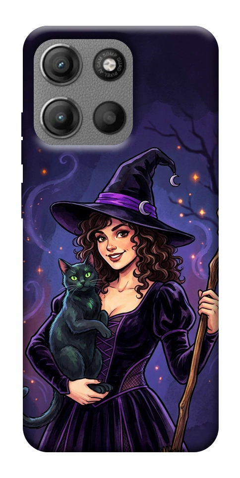Чехол Witch and cat для Motorola Moto G15 Power