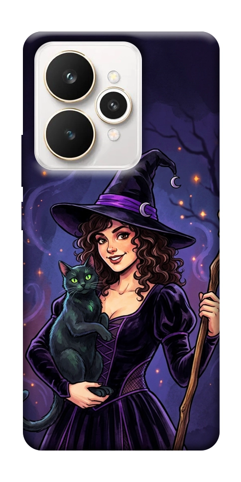 Чохол Witch and cat для Realme 15