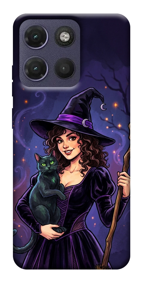 Чохол Witch and cat для Motorola Moto G17