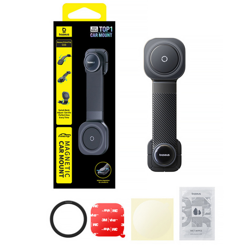 Купити Автотримач Baseus PrimeTrip C03 Magnetic (C00136) (Cosmic Black) на vchehle.ua