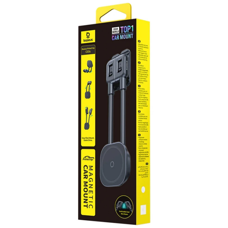 Фото Автодержатель Baseus PrimeTrip C03s Magnetic Stick-on (C00137) (Cosmic Black) на vchehle.ua