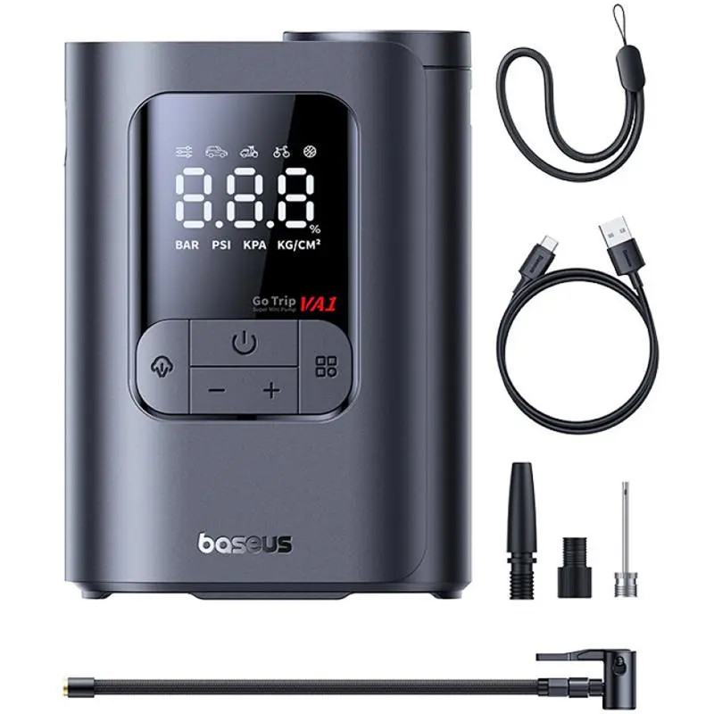 Фото Автомобильный насос Baseus GoTrip VA1 Max 7500 mAh (C01196) (Cosmic Black) в магазине vchehle.ua