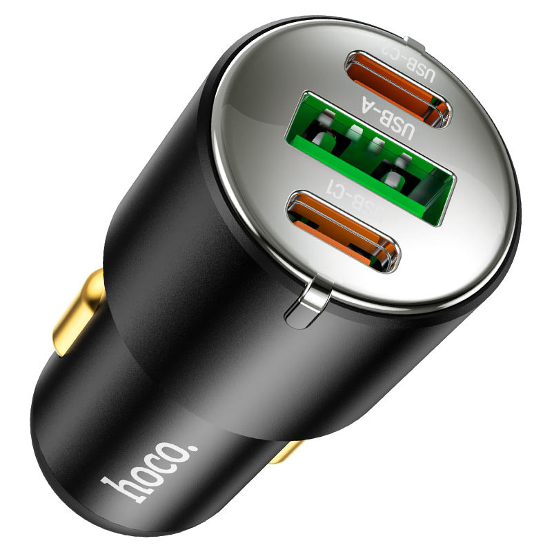 Фото АЗУ Hoco NZ6 PD45W (2Type-C/1USB) (Black) на vchehle.ua