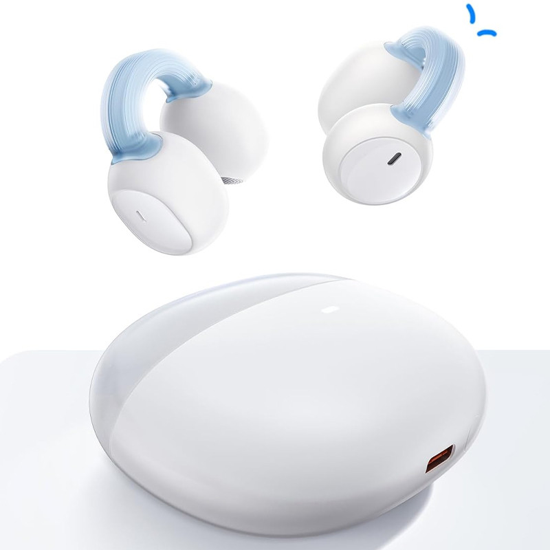 Фото Беспроводные TWS наушники Baseus AirGo 1 Ring Open-Ear ENC+Game Mode (App) (A00069201) (Stellar White) на vchehle.ua