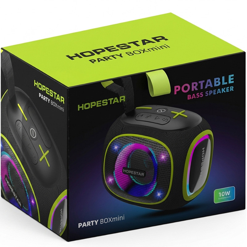 Фото Bluetooth колонка Hopestar PartyBox mini 10W (Black) в маназині vchehle.ua