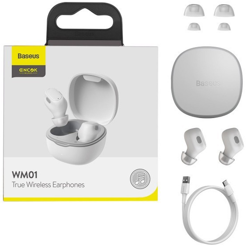 Заказать Беспроводные TWS наушники Baseus WM01 (NGWM01/NGTW24) (White) на vchehle.ua