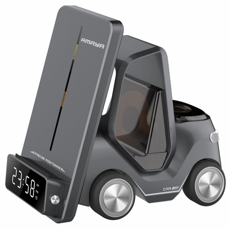 БЗУ Amaya AWC-03 5in1 15W with clock (Gray)