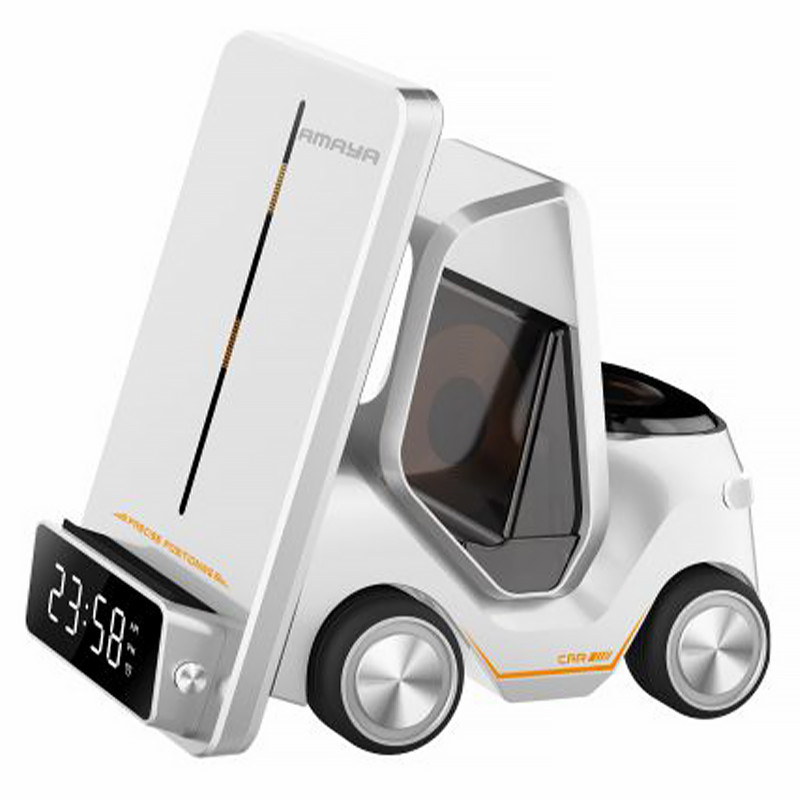 БЗУ Amaya AWC-03 5in1 15W with clock (White)