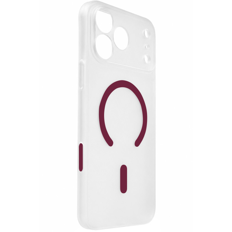 Чехол PC Slim Matte with Magnetic Fit (camera button) для Apple iPhone 17 Pro Max / 18 Pro Max (Dark Cherry)