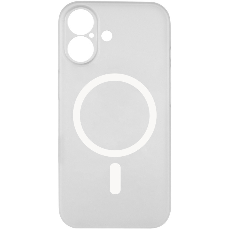 Фото Чехол PC Slim Matte with Magnetic Fit (camera button) для Apple iPhone 16 (6.1") (White) в магазине vchehle.ua