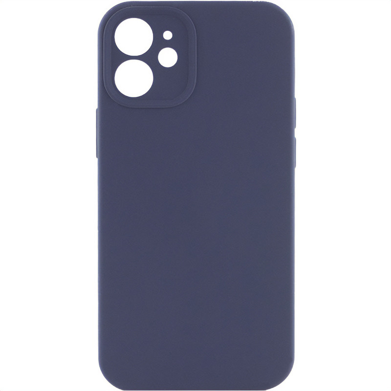 Чехол Silk Full Camera Protective (AA) NO LOGO для Apple iPhone 12 (6.1") (Темно-синий / Midnight blue)