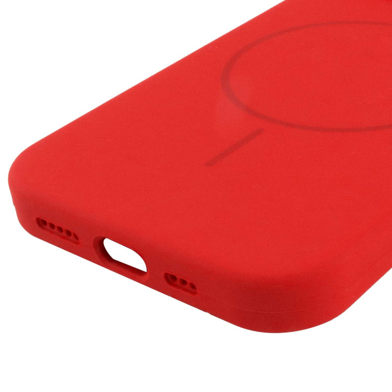 Купить Чехол Silk Full Protective (AA) NO LOGO with Magnetic Fit для Apple iPhone 15 (6.1") (Красный / Red) на vchehle.ua