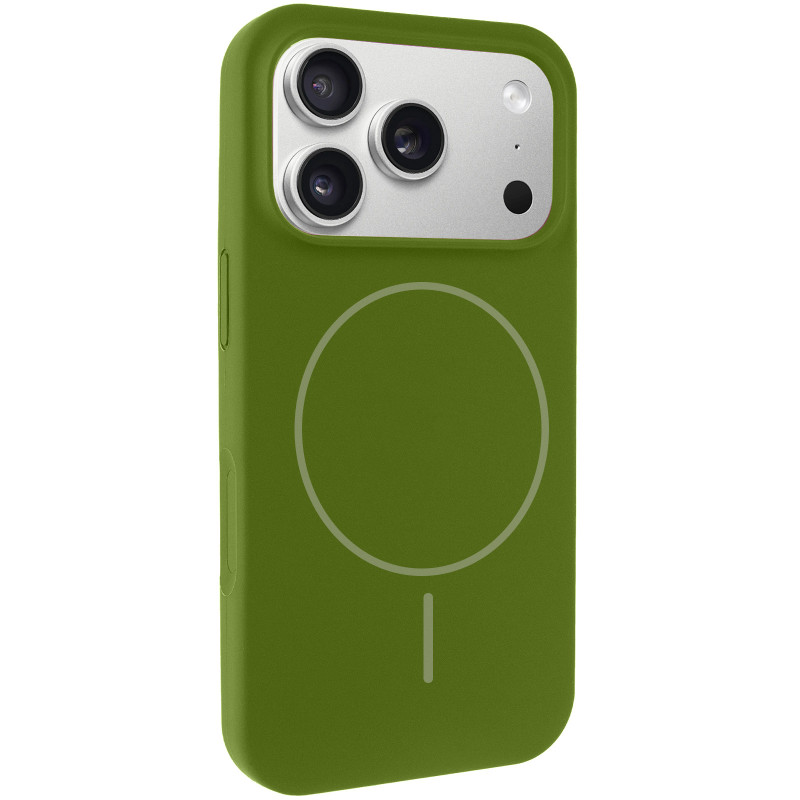 Чехол Silk Full Protective (AA) NO LOGO with Magnetic Fit для Apple iPhone 17 Pro Max (6.9") (Зеленый / Dark Olive)