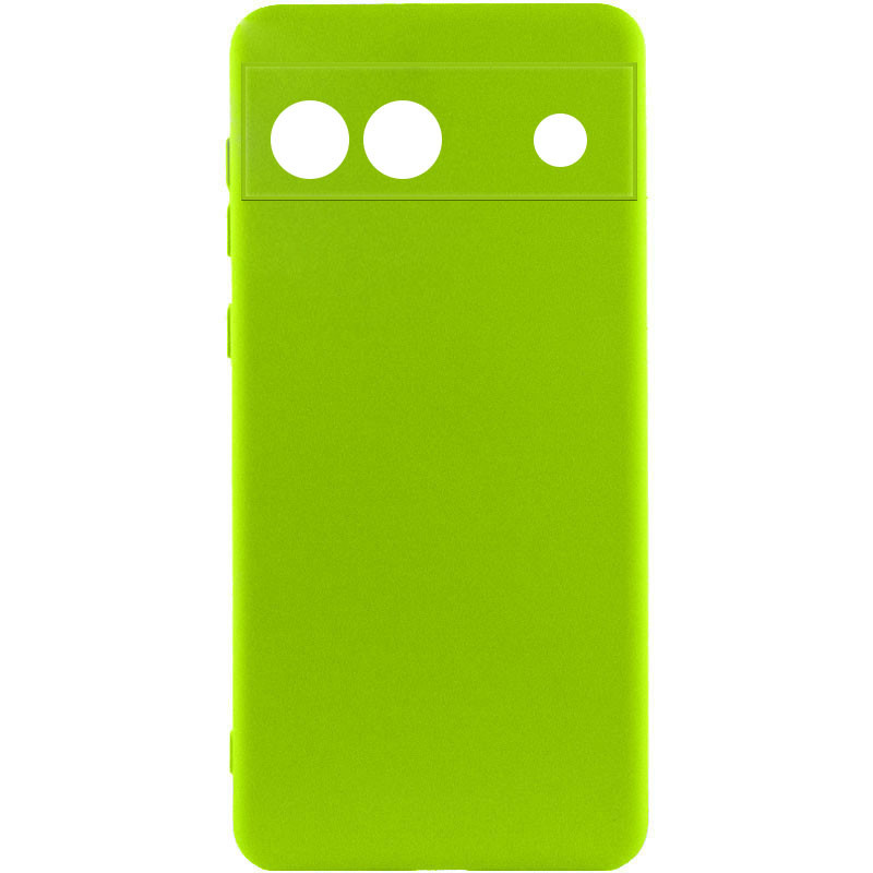 Чехол Silicone Cover Lakshmi Full Camera (A) для Google Pixel 6a (Салатовый / Neon Green)