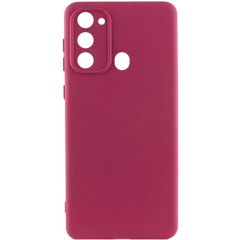 Чехол Silicone Cover Lakshmi Full Camera (A) для Tecno Spark Go 2022 (KG5m) (Бордовый / Marsala)