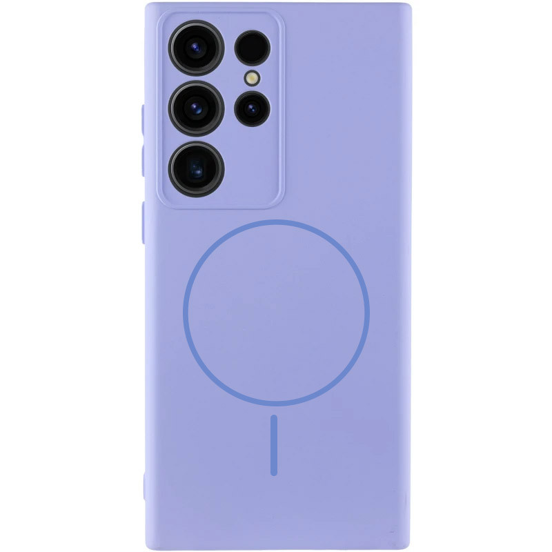 Чохол Silicone Cover Lakshmi Full Camera (AA) with Magnetic Fit на Samsung Galaxy S23 Ultra (Бузковий / Dasheen)
