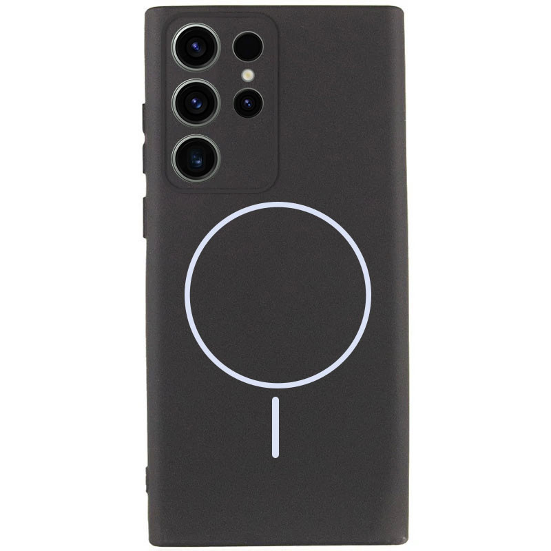 Чохол Silicone Cover Lakshmi Full Camera (AA) with Magnetic Fit на Samsung Galaxy S23 Ultra (Чорний / Black)