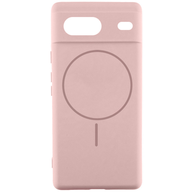 Чехол Silicone Cover Lakshmi Full Camera (AA) with Magnetic Fit для Google Pixel 7 (Розовый / Pink Sand)