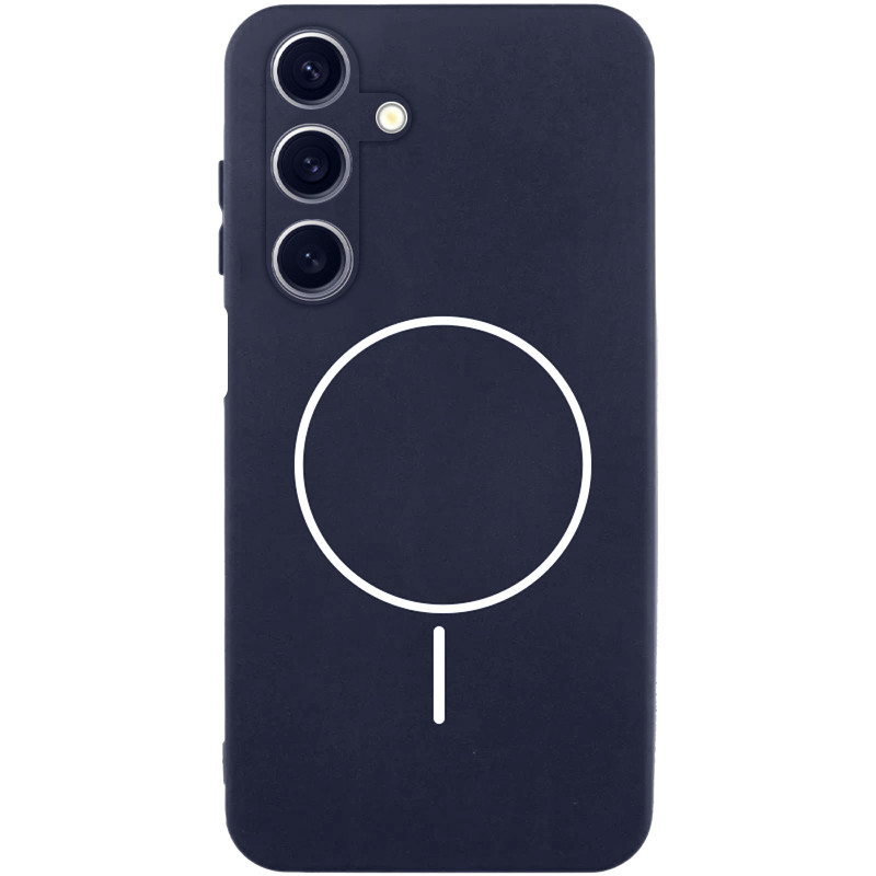 Чохол Silicone Cover Lakshmi Full Camera (AA) with Magnetic Fit на Samsung Galaxy A17 4G/5G (Темно-синій / Midnight blue)