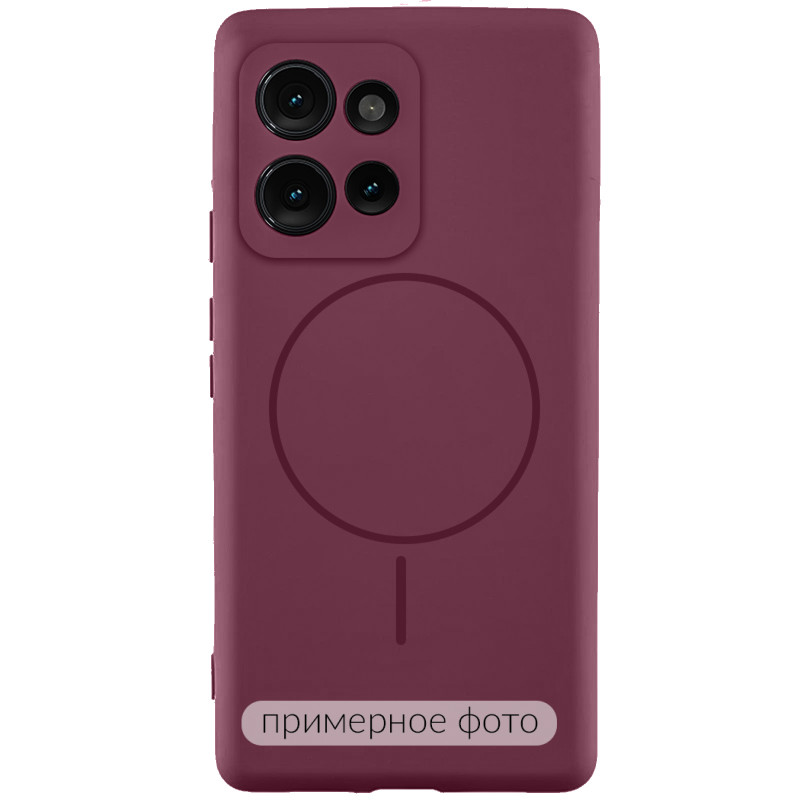 Чохол Silicone Cover Lakshmi Full Camera (AA) with Magnetic Fit на Motorola Edge 60 / 60 Fusion (Бордовий / Marsala)