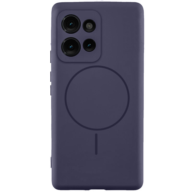 Чохол Silicone Cover Lakshmi Full Camera (AA) with Magnetic Fit на Motorola Edge 60 / 60 Fusion (Темно-синій / Midnight blue)